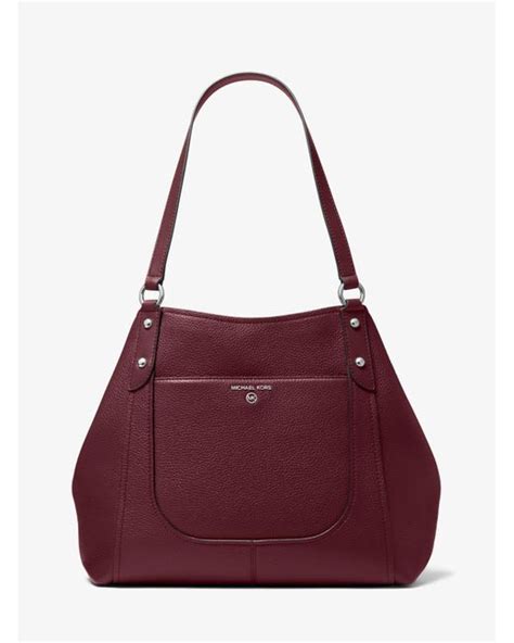 michael kors shopper molly|Molly Large Pebbled Leather Tote Bag .